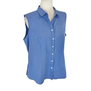 Charter Club blue sleeveless shirt